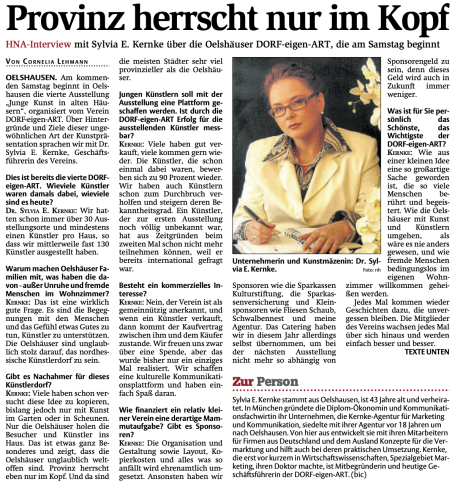 © Bericht HNA 01.09.2009